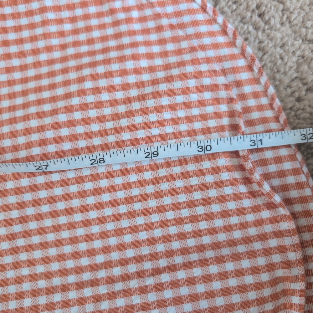 David Donahue Men's Orange Checkered Shirt - Size XLT (17/37) - Picture 5 of 7